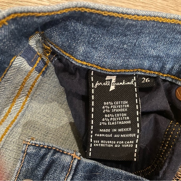 7 For All Mankind Polka Dot High Waist Ankle Skinny Jeans (Size 26) | NWOT - Picture 6 of 6